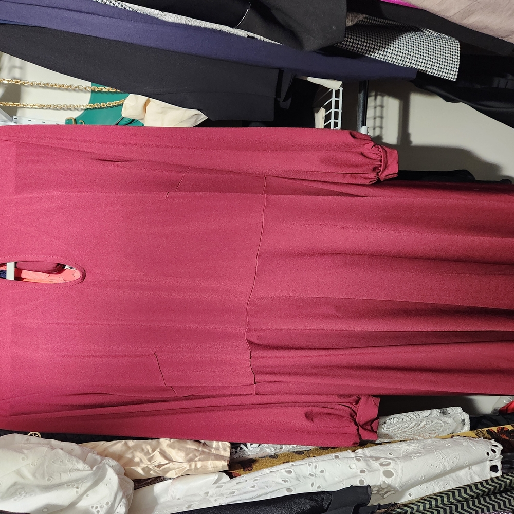 Eloquii Women's Midi Dress in Burgundy